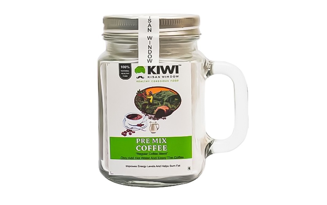 Kiwi Kisan Window Premix Coffee    Glass Jar  250 grams